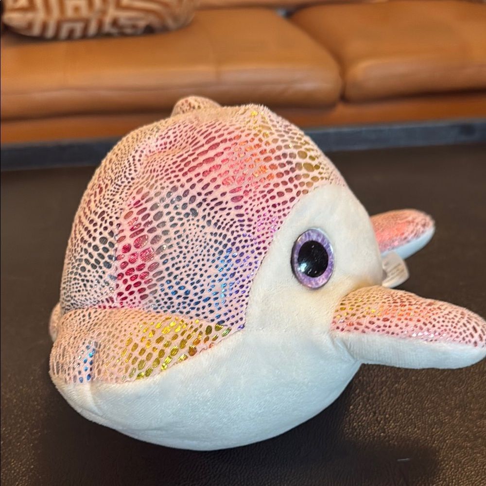 Beanie Boos Colorful Sparkly Dolphin Plush Toy
